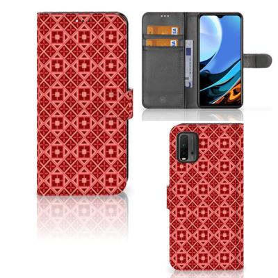 Xiaomi Redmi 9T | Poco M3 | Telefoon Hoesje | Batik Rood Xiaomi Redmi 9T | Poco M3 | Telefoon Hoesje | Batik Rood