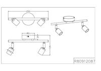 Trio PlafondspotParis 2-lichts wit - R80912031 - thumbnail