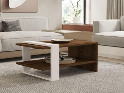 Salontafel GAYA 80 cm walnoot/wit Salontafel GAYA 80 cm walnoot/wit