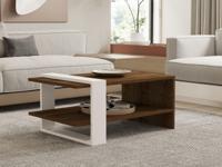 Salontafel GAYA 80 cm walnoot/wit - thumbnail