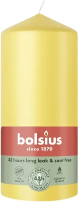 Bolsius stompkaars essentials 6.8x13cm sunny yellow