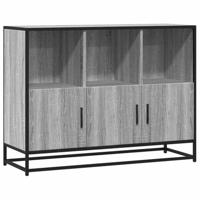 Dressoir 100x35x76 cm bewerkt hout grijs sonoma eikenkleurig - thumbnail