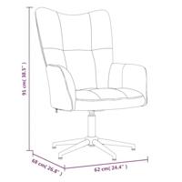 Relaxstoel met voetenbank fluweel bruin - thumbnail