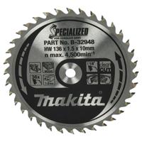 Makita Accessoires Cirkelzaagblad Hout Specialized 136x10x1,5 36T 18g - B-32948 - thumbnail