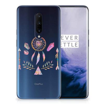 OnePlus 7 Pro Telefoonhoesje met Naam Boho Dreamcatcher OnePlus 7 Pro Telefoonhoesje met Naam Boho Dreamcatcher