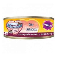 Renske Graanvrij mousse kip natvoer kat (blikjes) 1 tray (24 x 70 g) - thumbnail