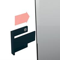 Sigel SI-GL800 Pennenhouder Voor Glasborden Van 3 Tot 5mm Antraciet 75x37x35mm Bevestig - thumbnail