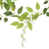 VidaXL Kerstslingers met bloemen 6 st 200 cm wit - thumbnail