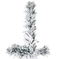 Kunstkerstboom half met sneeuw smal 180 cm - thumbnail