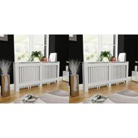Radiatorombouw 2 st 172 cm MDF wit - thumbnail
