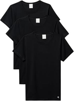 Calvin Klein 3-pack dames lounge T-shirts - Crew neck - 100% katoenen dames ondershirts met ronde hals en korte mouw