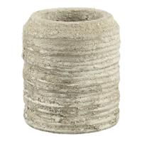 PTMD Valence Bloempot - H16 x Ø14 cm - Keramiek - Zand - thumbnail