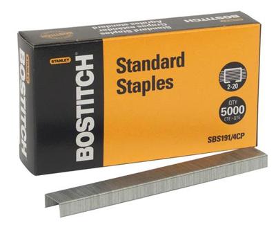Bostitch nietjes SBS191/4CP (6 mm), voor B650, B3000, B3100, B2000, B440F, B660, B202, B2500, B440LR, ...