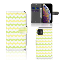 Apple iPhone 11 | Telefoon Hoesje | Waves Yellow - thumbnail