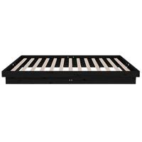 Bedframe massief hout zwart 120x200 cm - thumbnail