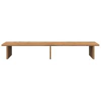 Monitorstandaard 100x27x15 cm bewerkt hout artisanaal eiken - thumbnail