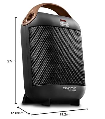 Draagbare keramische kachel DeLonghi HFX30C18IW Zwart Antraciet 1800 W
