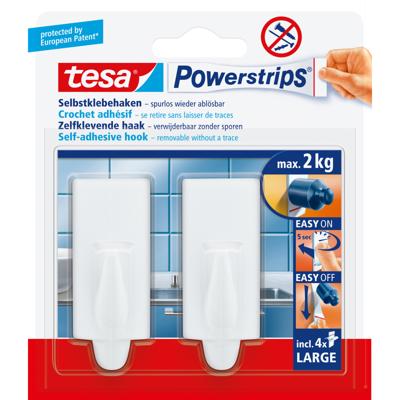 tesa POWERSTRIPS® Zelfklevende haak Large Trend Wit Inhoud: 2 stuk(s) tesa POWERSTRIPS® Zelfklevende haak Large Trend Wit Inhoud: 2 stuk(s)