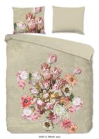 Good Morning Dekbedovertrek "bloemen" - Zand - (200x200/220 cm) - Katoen - thumbnail