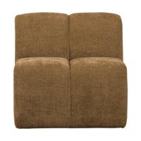 Woood Mojo eetkamerbank 84 cm met rugleuning rib Honinggeel - thumbnail