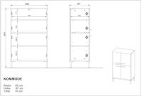 Germania Yonkers Badkamerkast Laag Cashmere|Walnoot - thumbnail