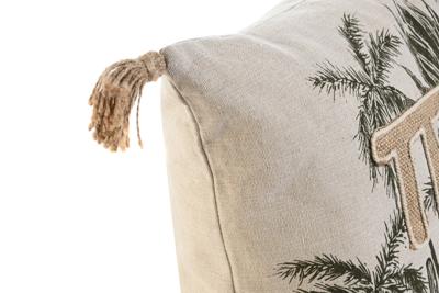 Kussen Home ESPRIT Beige Natuurlijk Tropisch Boho 45 x 5 x 45 cm
