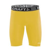 Craft 1906858 Pro Control Compression Short Tights Unisex - Yellow - S - thumbnail