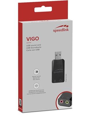 Microfoonontvanger SpeedLink SPEEDLINK SL-8850-BK-01 VIGO - Soundkarte - Stereo Zendmethode:USB Microfoonontvanger SpeedLink SPEEDLINK SL-8850-BK-01 VIGO - Soundkarte - Stereo Zendmethode:USB