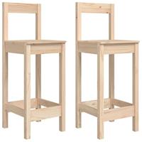Barstoelen 2 st 40x41,5x112 cm massief grenenhout - thumbnail