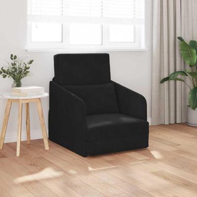 Slaapbank Zwart 65 x 80 x 83 cm Fluweel