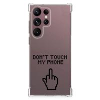Samsung Galaxy S23 Ultra Anti Shock Case Finger Don't Touch My Phone - thumbnail