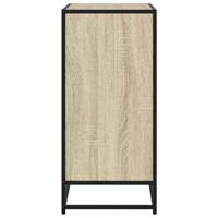 Dressoir 68x35x76 cm bewerkt hout en metaal sonoma eikenkleur - thumbnail