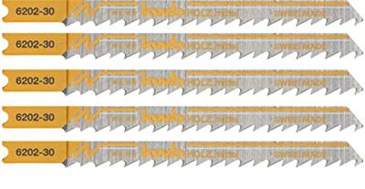 kwb 620235 Decoupeerzaagbladen, houtbewerking, HCS, universele schacht, Profi-Pack, 5x middel 5 stuk(s)