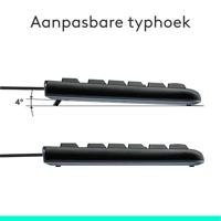 Logitech MK120 Set met toetsenbord en muis USB Spatwaterdicht QWERTY, US-Engels Zwart - thumbnail