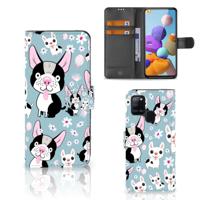 Samsung Galaxy A21s | Telefoonhoesje | Met pasjeshouder | Hondjes - thumbnail
