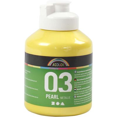 A-color Acrylverf metallic, metallic, geel, 500 ml/ 1 fles A-color Acrylverf metallic, metallic, geel, 500 ml/ 1 fles