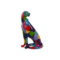 Decoratieve figuren Home ESPRIT Multicolour Panter 25 x 18 x 41 cm - thumbnail