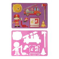Tekensjabloon Brandweer, 27x19cm - thumbnail