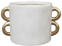 TS Collection bloempot bianca keramiek 11x9cm ivoor - thumbnail