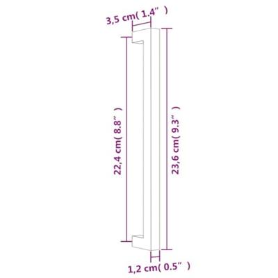 VidaXL Handvatten 10 st 224 mm roestvrij staal zwart VidaXL Handvatten 10 st 224 mm roestvrij staal zwart