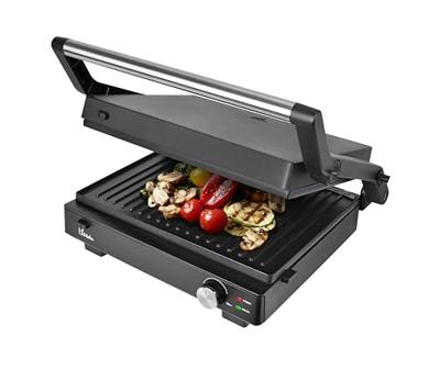 BiKitchen grill 200 Contactgrill Elektrisch Controlelampje, Inklapbaar, Traploze temperatuurregeling Zwart