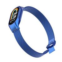 Milanese bandje met case - Blauw - Xiaomi Smart Band 8 & 9 - thumbnail