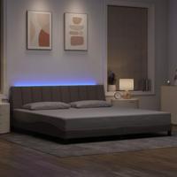 Bedframe zonder matras "Hanko" stof taupe 200x200 cm - thumbnail