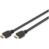 Digitus AK-330124-020-S HDMI-kabel HDMI Aansluitkabel HDMI-A-stekker, HDMI-A-stekker 2.00 m Zwart 8K UHD, Vergulde steekcontacten, Afscherming gevlochten, - thumbnail
