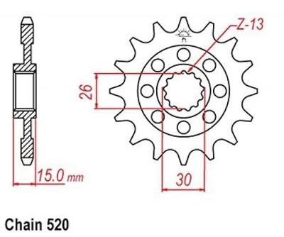 ESJOT Sprocket 525 17z racing
