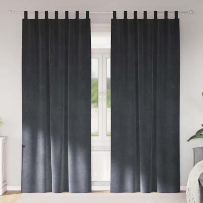 VidaXL Verduisterende gordijnen 2 pcs lichtgrijs 140 x 225 cm fluweel