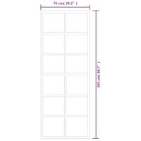 Schuifdeur 76x205 cm ESG-glas en aluminium zwart - thumbnail