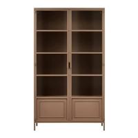 WOOOD Vitrinekast 'Ronja' 189 x 110cm, kleur Military Brown - thumbnail