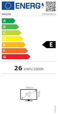 Philips 32PHS5500 HD LED TV - 32 inch-scherm met Pixel Plus, Compact ontwerp en Dolby Audio met Vocal Boost
