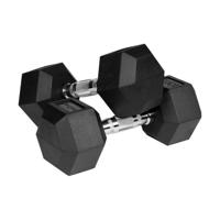 REBEL ACTIVE Hantle żeliwne gumowane 2x10 kg - thumbnail